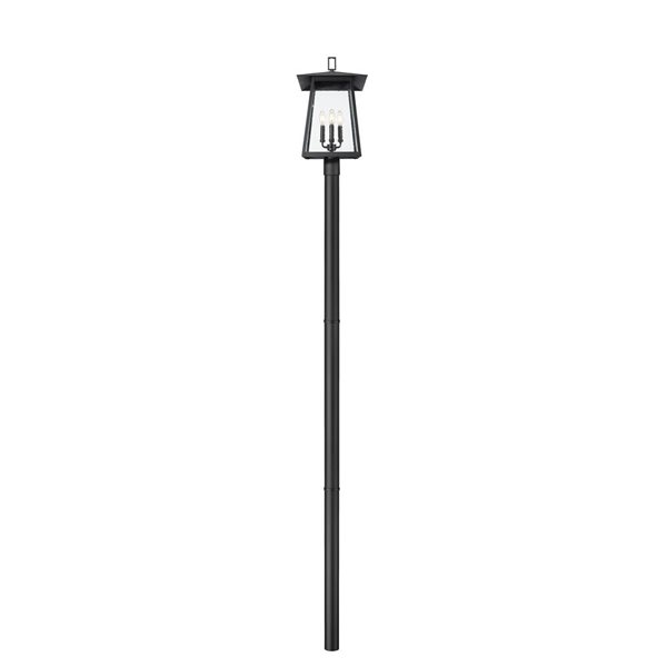 Z-Lite Rainer Black 4 Light Outdoor Post Mounted Fixture