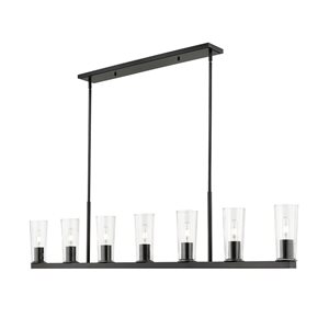 Z-Lite Titus Matte Black 7 Light Linear Chandelier