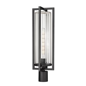 Z-Lite Aura Black 1 Light Outdoor Post Mount Fixture