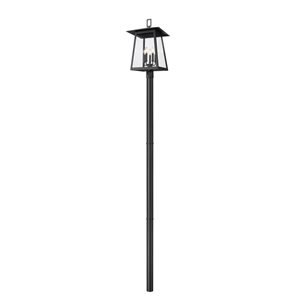 Z-Lite Rainer Black 5 Light Outdoor Post Mounted Fixture