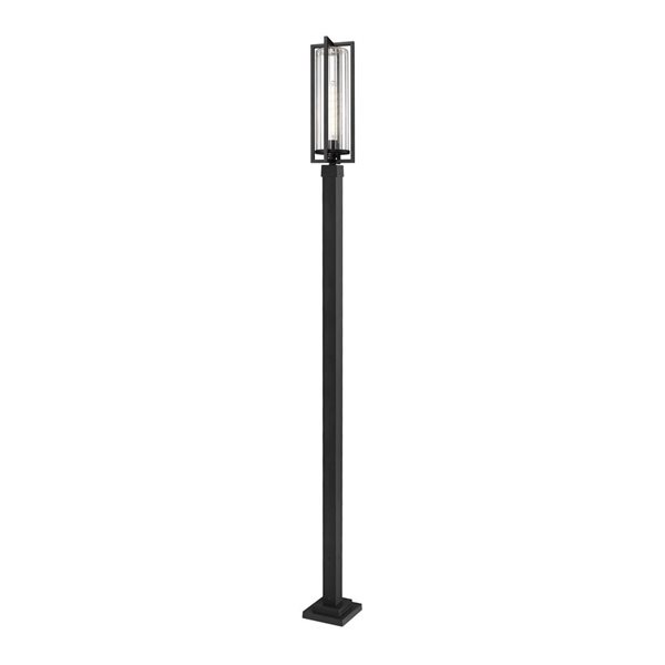 Z-Lite Aura Black 1 Light Outdoor Post Mounted Fixture