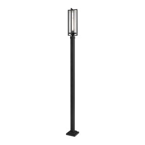 Z-Lite Aura Black 1 Light Outdoor Post Mounted Fixture