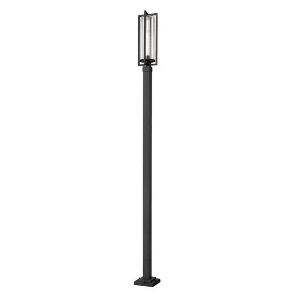 Z-Lite Aura Black 1 Light Outdoor Post Mounted Fixture