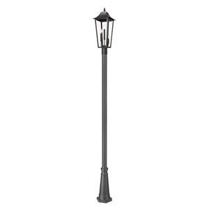 Z-Lite Gannon Black 3 Light Outdoor Post Mounted Fixture