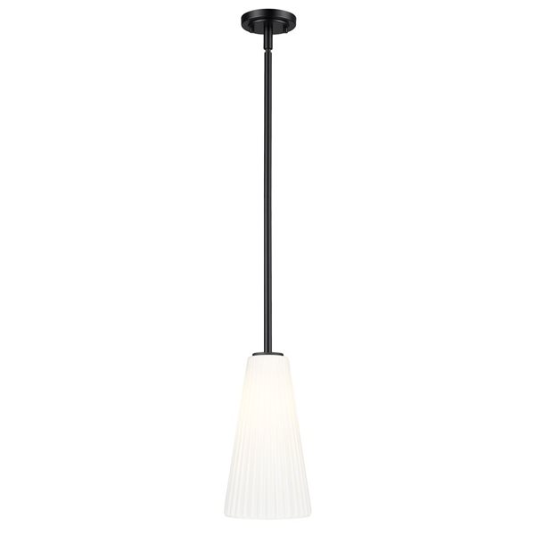 Z-Lite Farrell Matte Black 1 Light Pendant