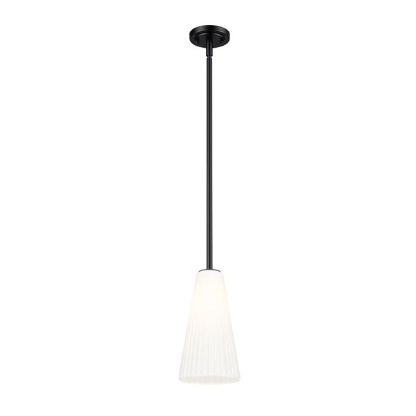 Z-Lite Farrell Matte Black 1 Light Pendant