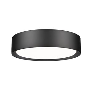 Z-Lite Kawan Matte Black 1 Light Flush Mount