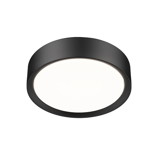 Z-Lite Kawan Matte Black 1 Light Flush Mount