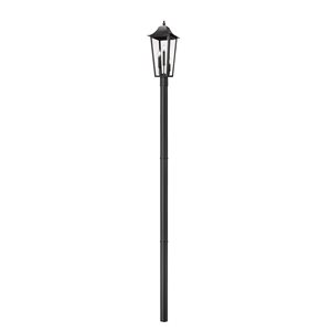 Z-Lite Gannon Black 3 Light Outdoor Post Mount Fixture