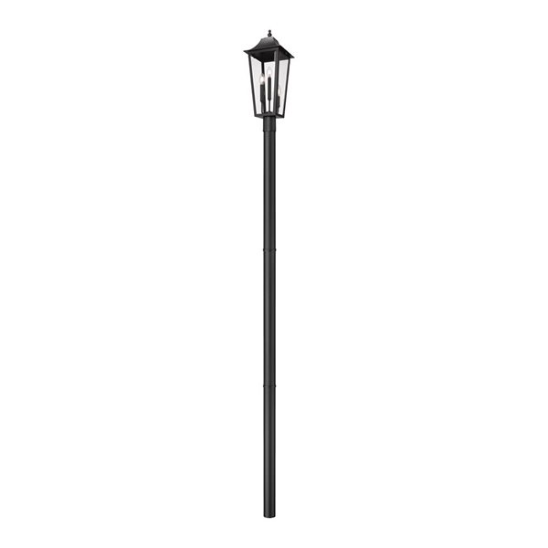 Z-Lite Gannon Black 3 Light Outdoor Post Mount Fixture