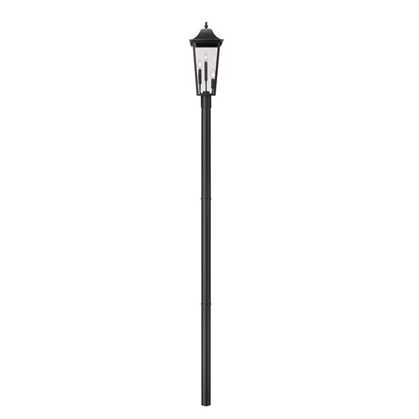 Z-Lite Gannon Black 3 Light Outdoor Post Mount Fixture