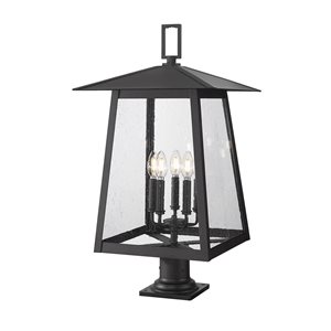 Z-Lite Rainer Black 5 Light Outdoor Pier Mounted Fixture