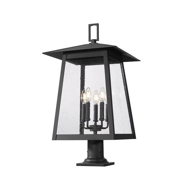 Z-Lite Rainer Black 5 Light Outdoor Pier Mounted Fixture