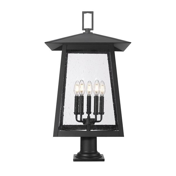 Z-Lite Rainer Black 5 Light Outdoor Pier Mounted Fixture