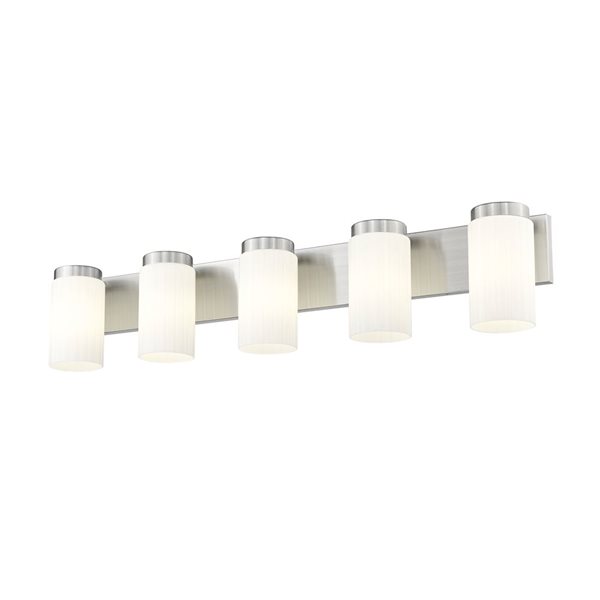 Z-Lite Burk Brushed Nickel 5 Light Vanity