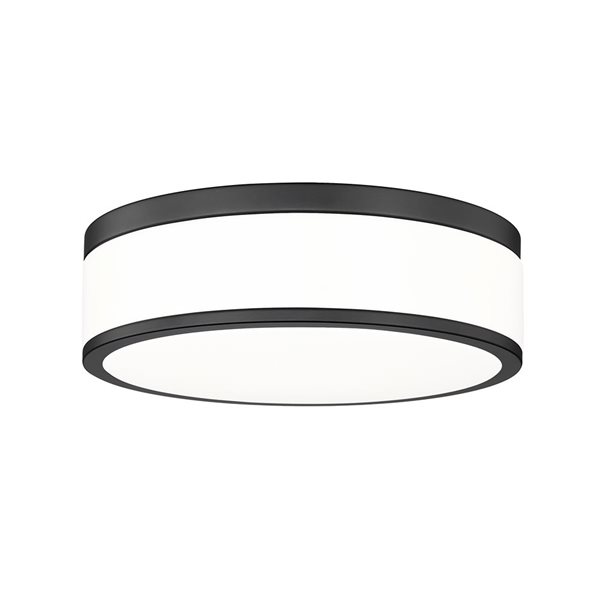 Z-Lite Ballord Matte Black 1 Light Flush Mount