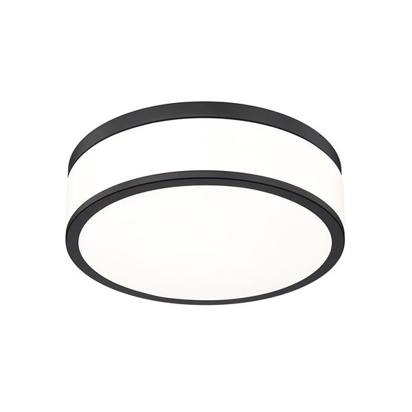 Z-Lite Ballord Matte Black 1 Light Flush Mount