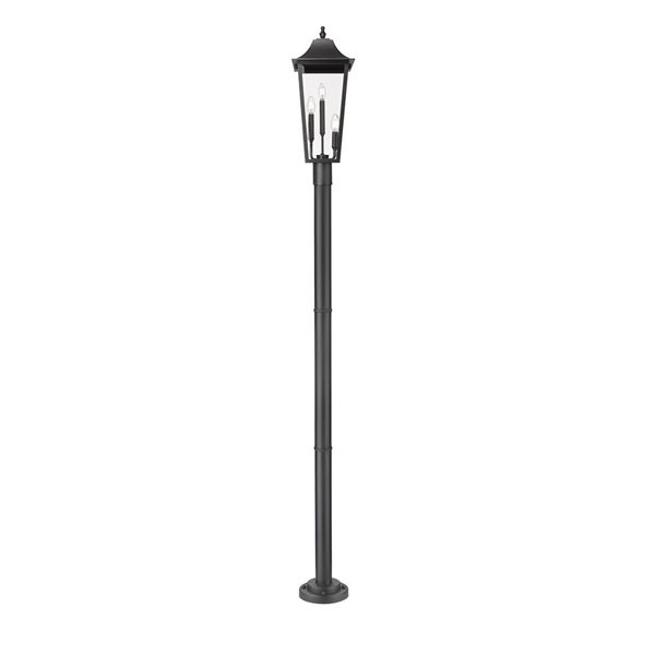 Z-Lite Gannon Black 3 Light Outdoor Post Mount Fixture