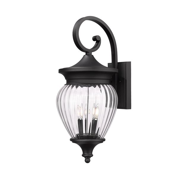 Z-Lite Davina Black 4 Light Outdoor Wall Light