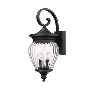 Z-Lite Davina Black 4 Light Outdoor Wall Light