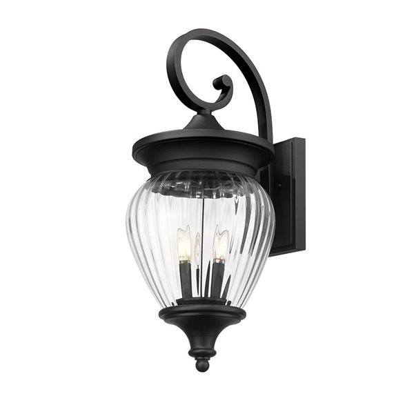 Z-Lite Davina Black 4 Light Outdoor Wall Light