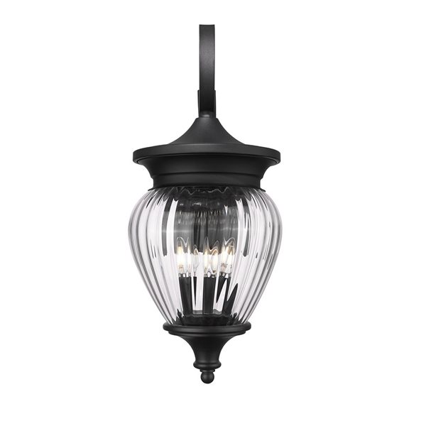 Z-Lite Davina Black 4 Light Outdoor Wall Light