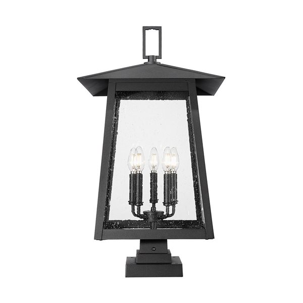 Z-Lite Rainer Black 5 Light Outdoor Pier Mounted Fixture