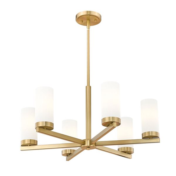 Z-Lite Danica Modern Gold 6 Light Chandelier