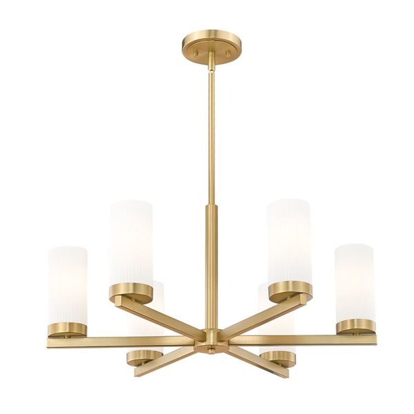 Z-Lite Danica Modern Gold 6 Light Chandelier