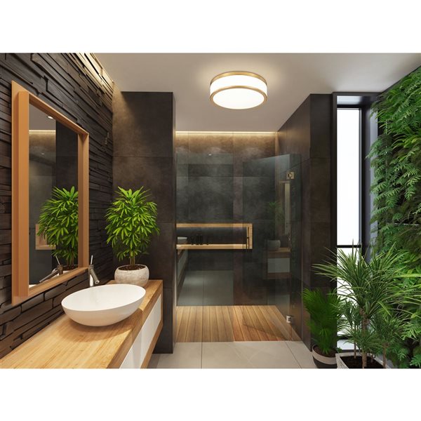 Z-Lite Ballord Modern Gold 1 Light Flush Mount