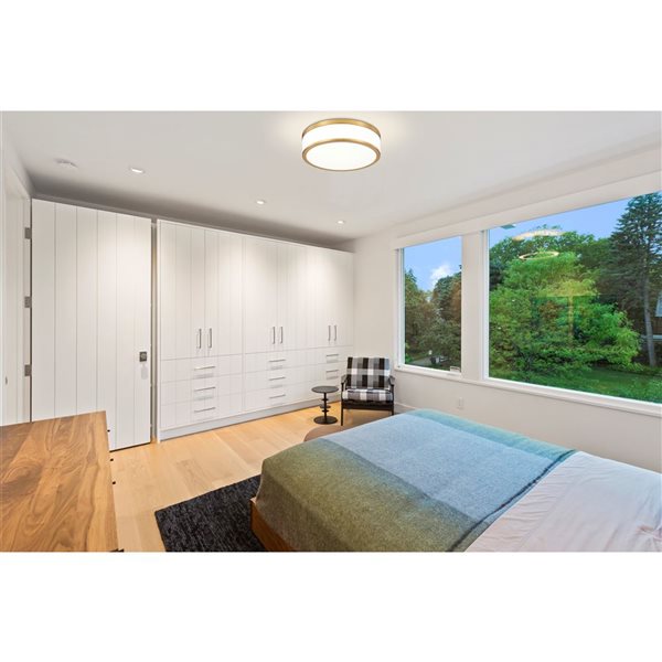 Z-Lite Ballord Modern Gold 1 Light Flush Mount