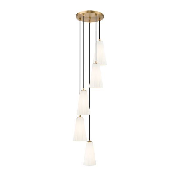 Z-Lite Farrell Modern Gold 5 Light Chandelier