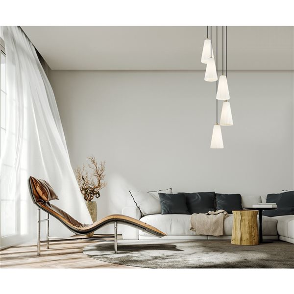 Z-Lite Farrell Modern Gold 5 Light Chandelier