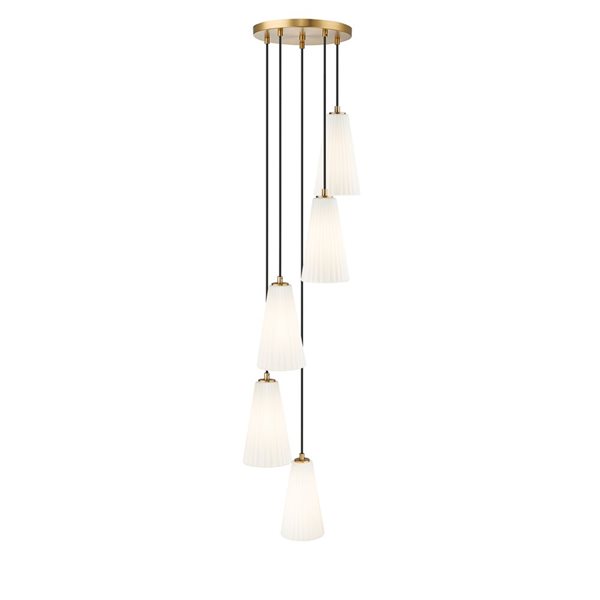 Z-Lite Farrell Modern Gold 5 Light Chandelier