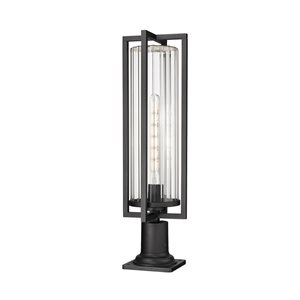 Z-Lite Aura Black 1 Light Outdoor Pier Mounted Fixture