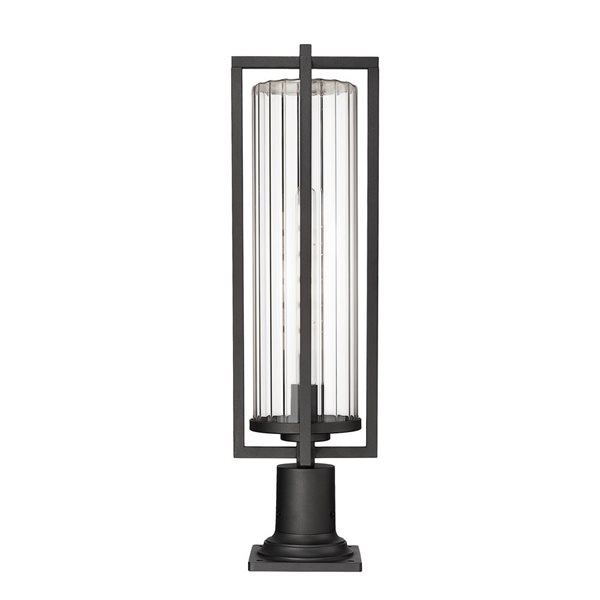 Z-Lite Aura Black 1 Light Outdoor Pier Mounted Fixture