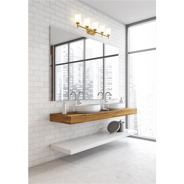 Z-Lite Cadoc Modern Gold 5 Light Vanity