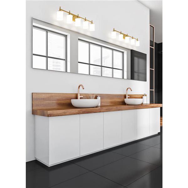 Z-Lite Cadoc Modern Gold 5 Light Vanity