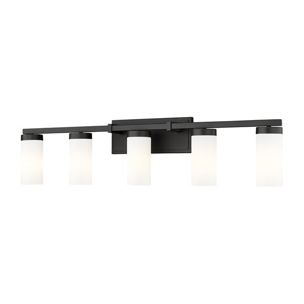 Z-Lite Danica Matte Black 5 Light Vanity