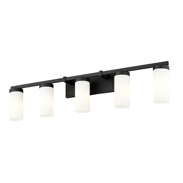 Z-Lite Danica Matte Black 5 Light Vanity