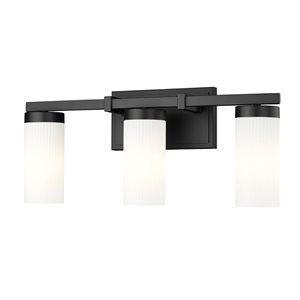 Z-Lite Danica Matte Black 3 Light Vanity