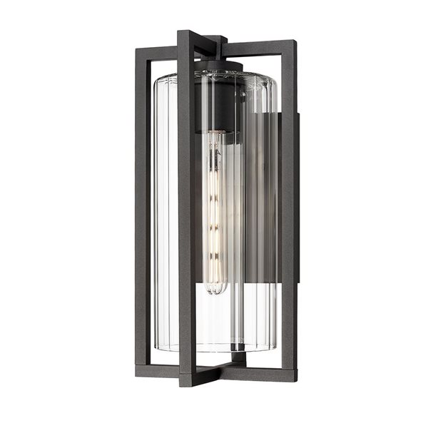 Z-Lite Aura Black 1 Light Outdoor Wall Light