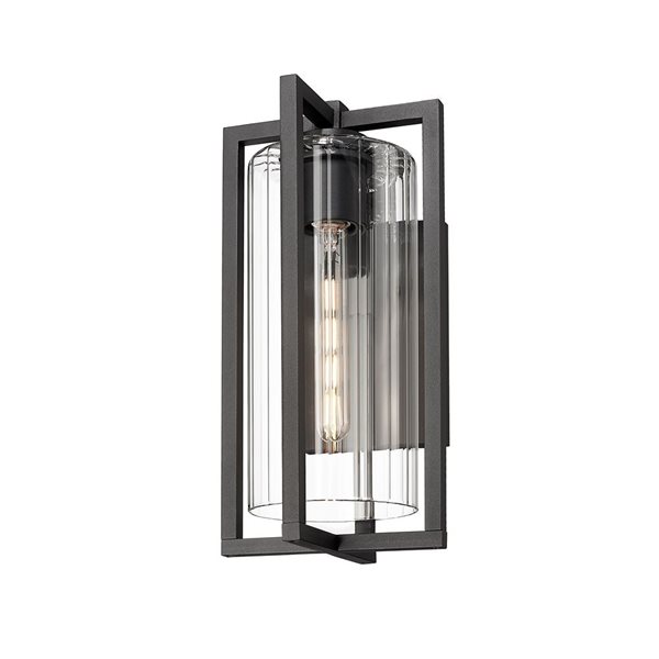 Z-Lite Aura Black 1 Light Outdoor Wall Light