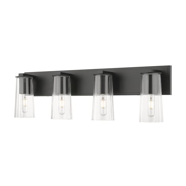 Z-Lite Titus Matte Black 4 Light Vanity