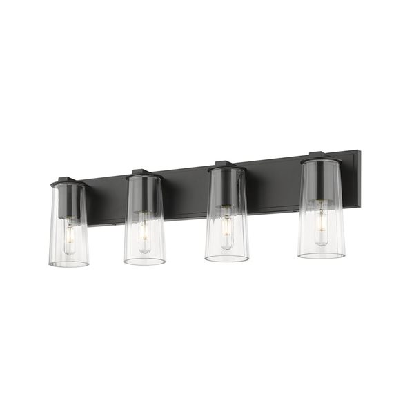 Z-Lite Titus Matte Black 4 Light Vanity