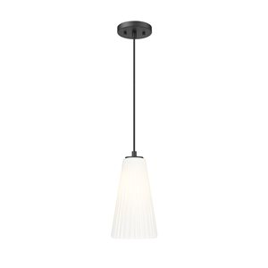 Z-Lite Farrell Matte Black 1 Light Pendant