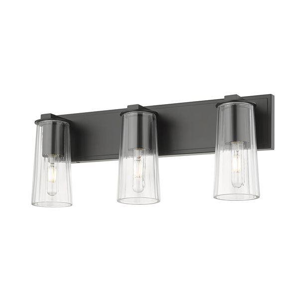 Z-Lite Titus Matte Black 3 Light Vanity