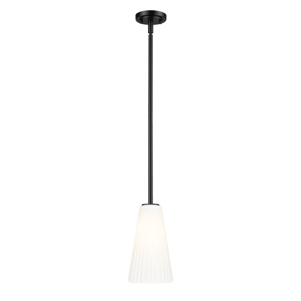 Z-Lite Farrell Matte Black 1 Light Pendant