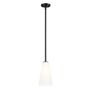 Z-Lite Farrell Matte Black 1 Light Pendant