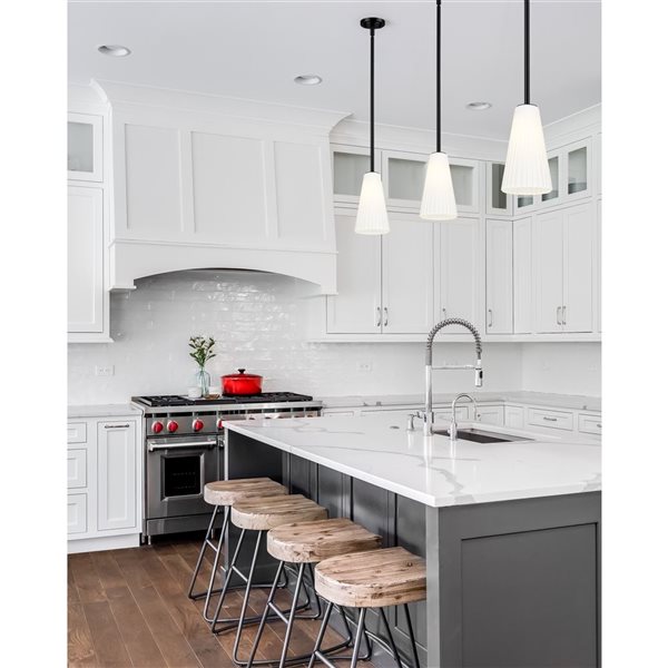 Z-Lite Farrell Matte Black 1 Light Pendant